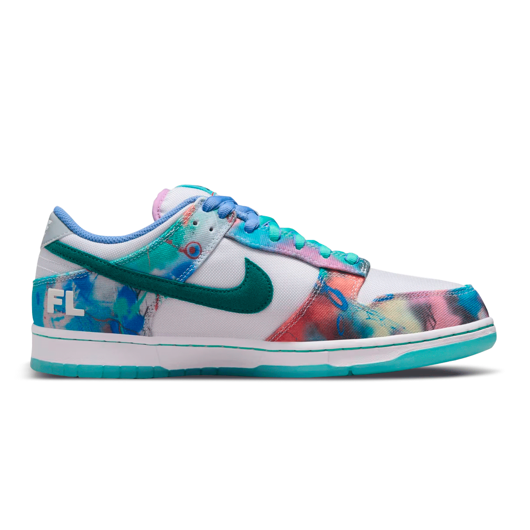 Nike SB Dunk Low x Futura Laboratories White and Geode Teal