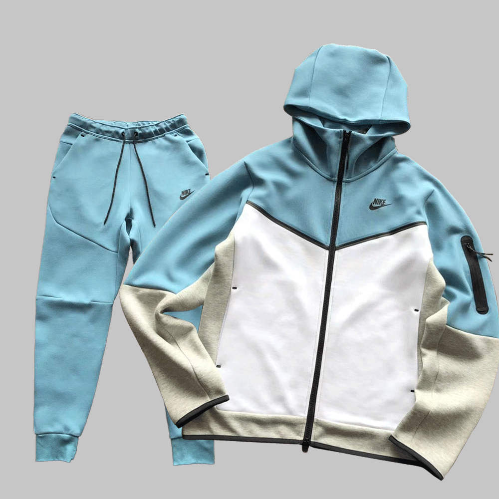 Conjunto Nike Tech Fleece White Blue