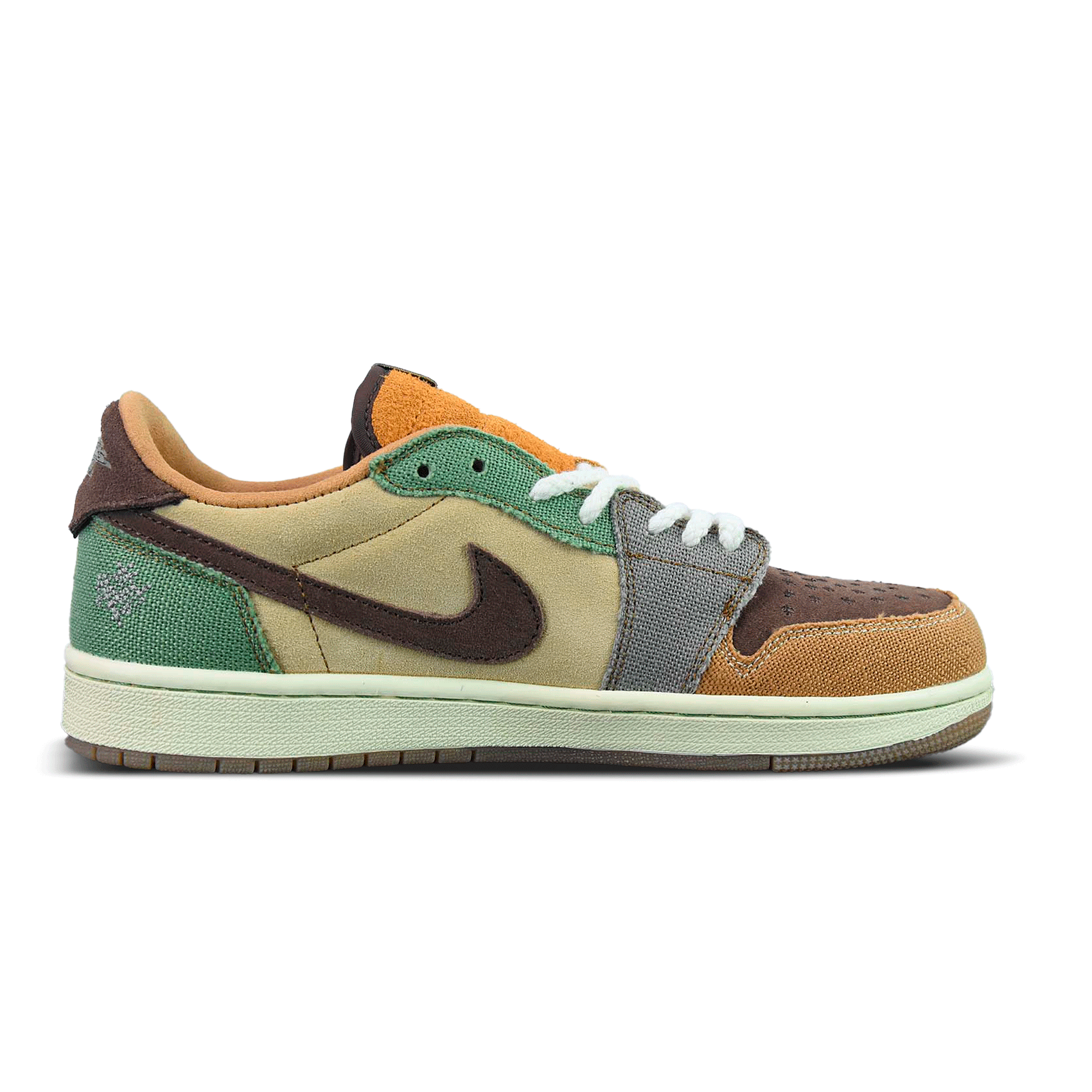 Air Jordan 1 Low Voodoo Flax and Oil Green