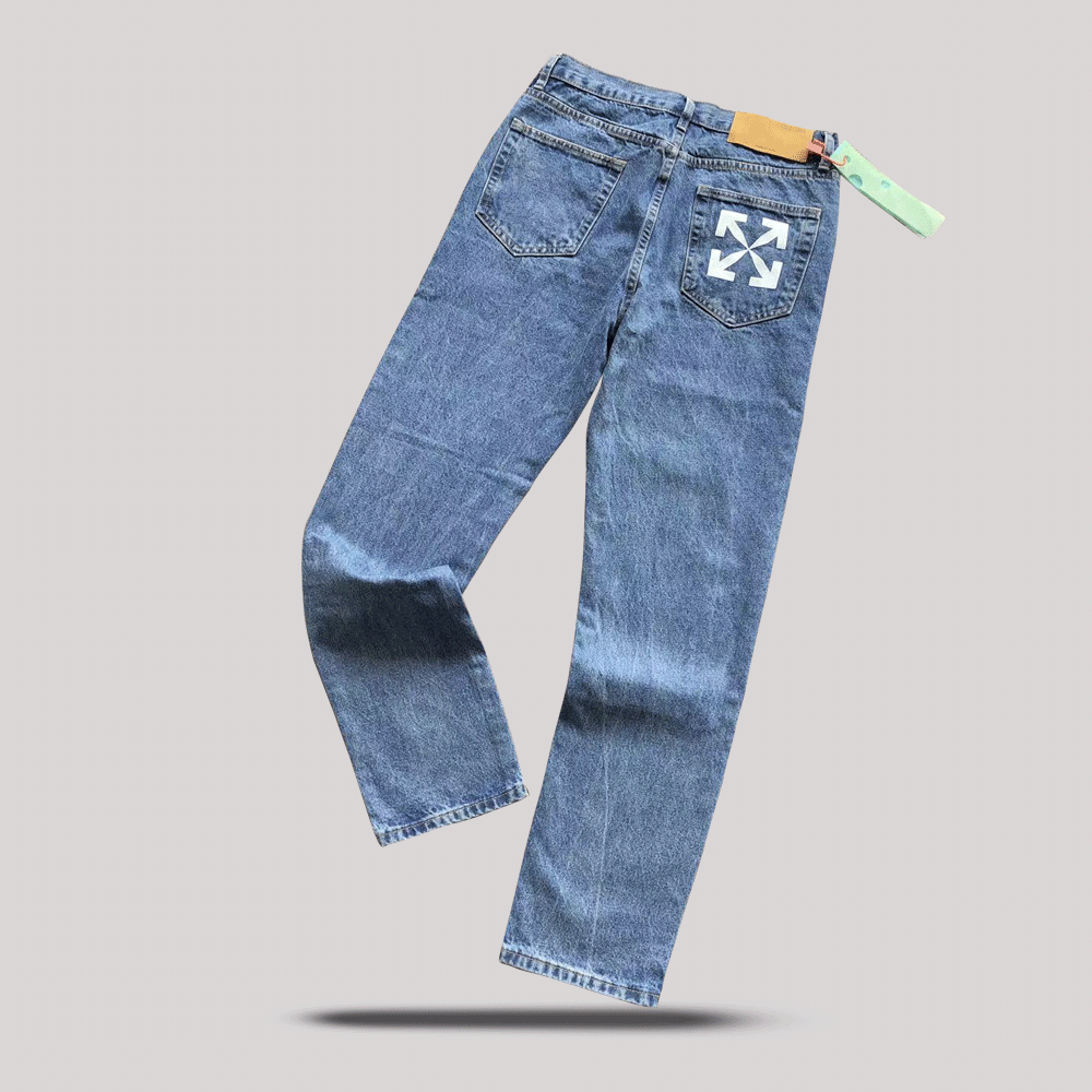 Calça Jeans Off-White Logo