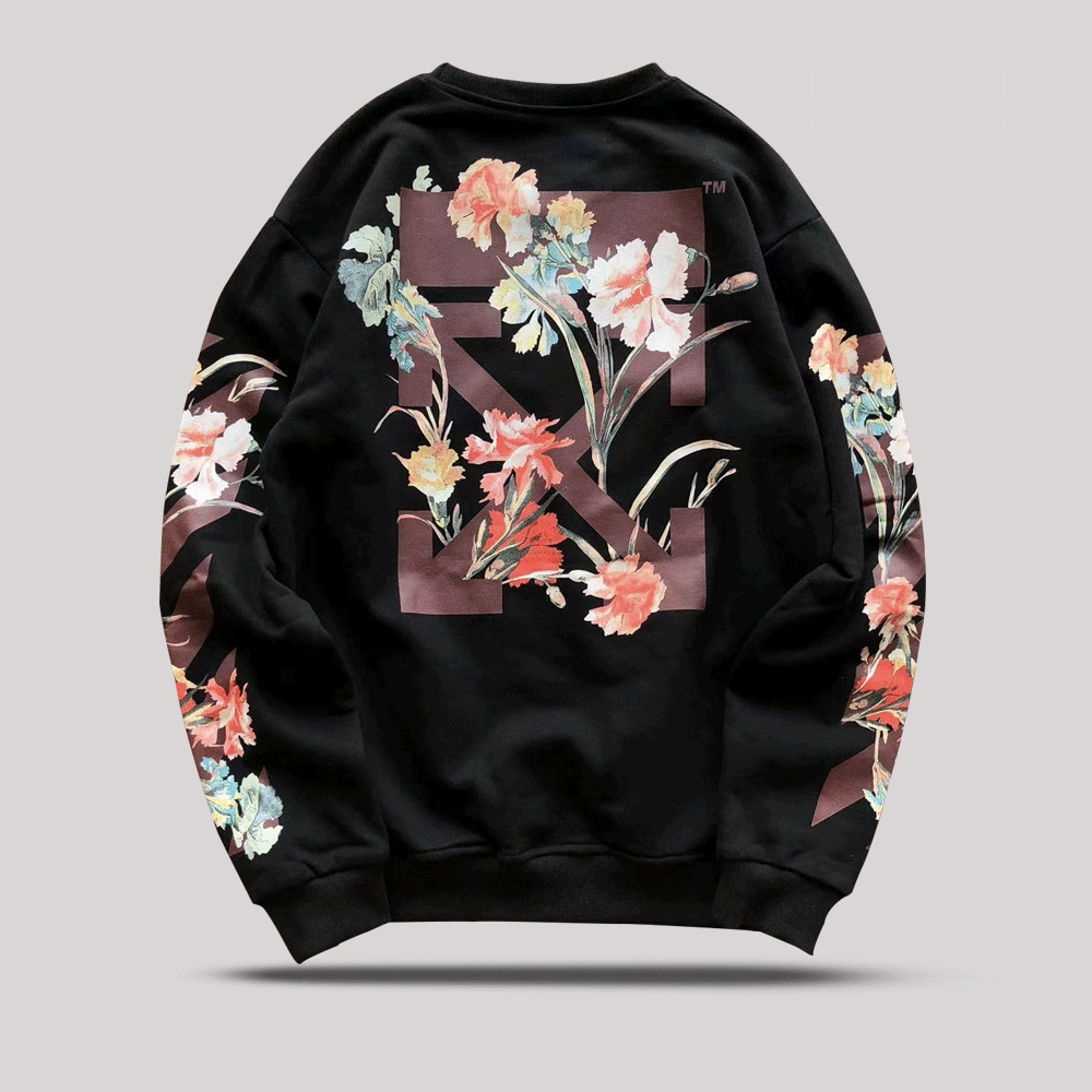 Moletom Off-White Orquídeas